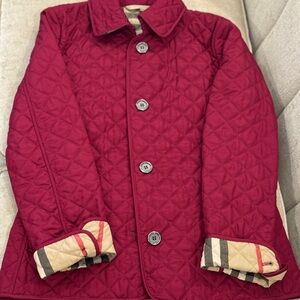 Burberry Brit Quilted Jacket - Deep Fuchsia with nova check inside
